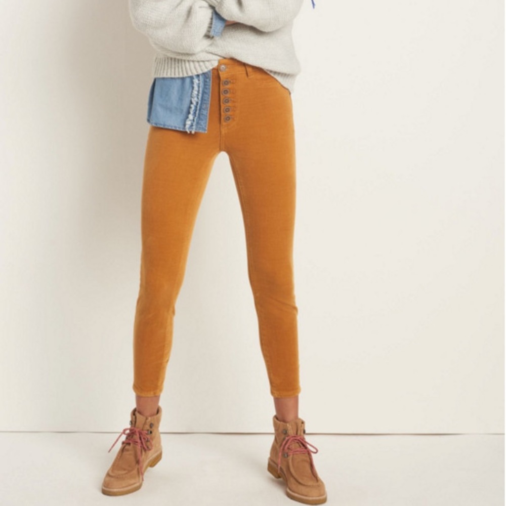 Pilcro and the Letterpress Serif High Rise Skinny Corduroy Pants-Size 26